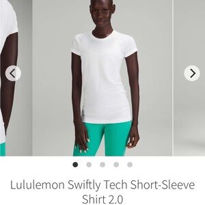 Lululemon Swiftly Tech White Short Sleeve Shirt